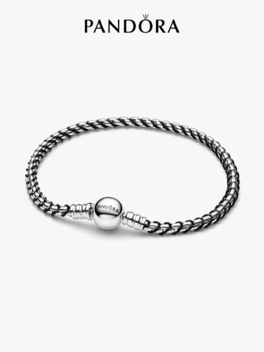 Pandora Sterling Silver Twisted Snake Chain Bracelet